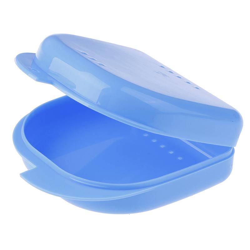 1PC Denture Bath Hole Box Dental False Teeth Appliance Container Storage Denture New