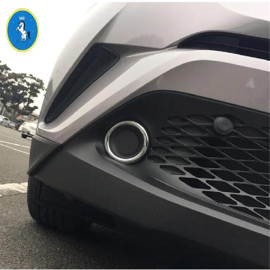 

ABS Chrome Front Fog Lights Foglight Lamps Cover Trim Bumper Protector Decoration Car Styling For Toyota C-HR CHR 2016 -
