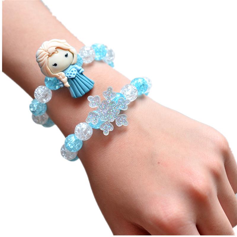 Cartoon Princess Girl's Ice & Snow Bracelet Gift Set for New Year & Birthday