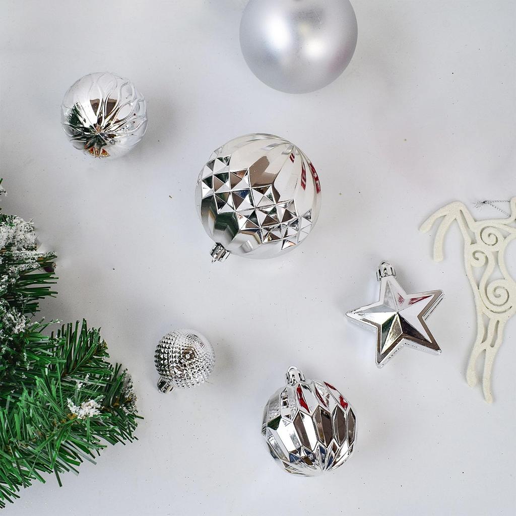 Gorgeous Christmas Ornament Ball Nordic for Christmas Tree Stylish and Gorgeous Decor for and Adding a New Atmosphere 45-Piece Set, Style,