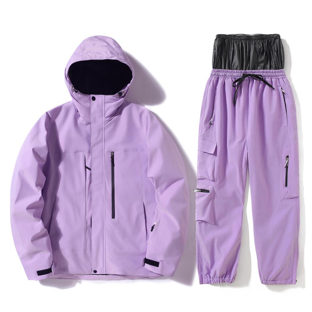 Skianzug für Herren und Damen Outdoor Winter Warm Snowboardanzug Wasserdicht Winddicht Skijacken und Hosen Set Unisex Atmungsaktiv Isoliert Schneeanzug