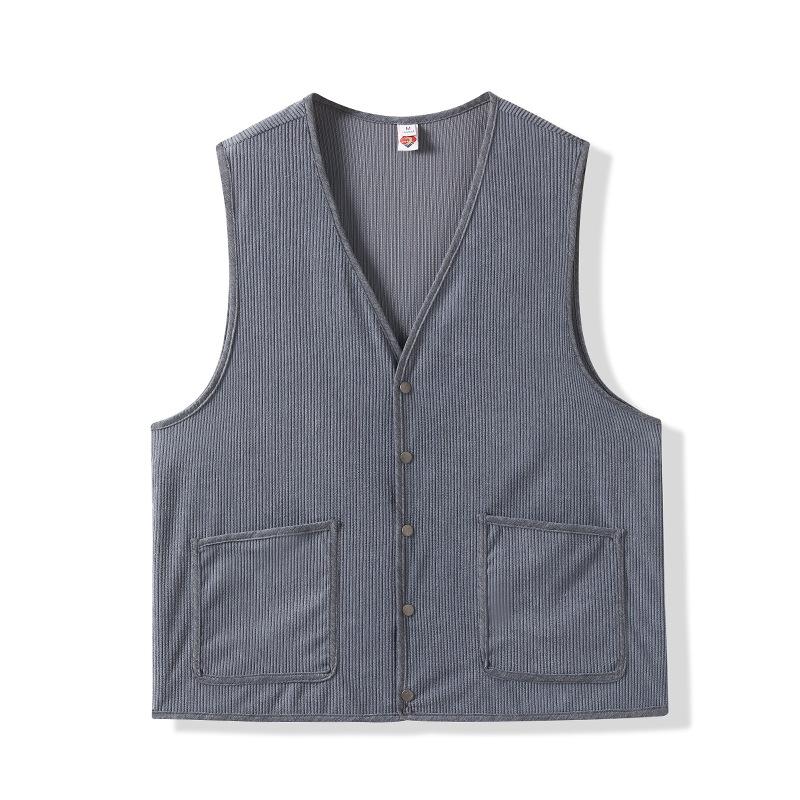 

Men s casual corduroy vest new autumn and winter trend warm vest loose coat vest men 7961 M