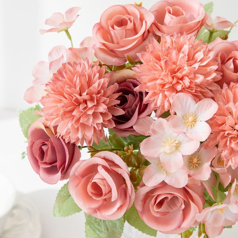 1/3PCS Artificial Flowers Silk Hydrangea Rose Holiday Wedding Bridal Bouquet Home Room Vase Table DIY Gift Scrapbook Decorations