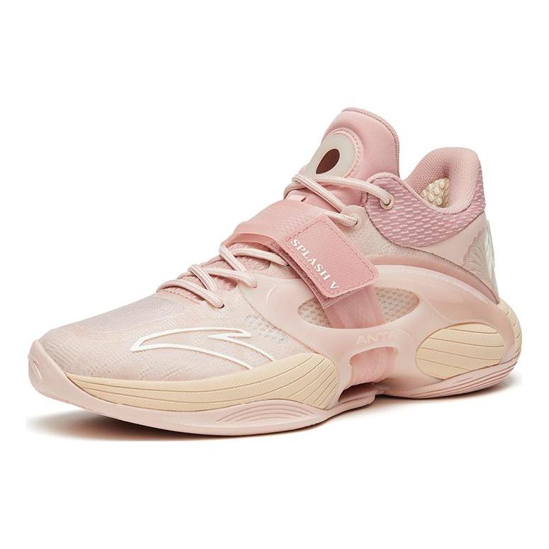Anta KT SPLASH V Hawaii Hotel Cushioning Slip Resistant Abrasion Resistant Performance Basketball Shoes Men's Pink 112321108-3