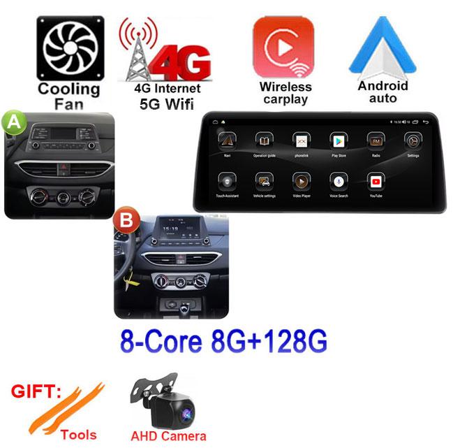 12.3 Inch Wireless CarPlay For  Hyundai Elantra 2017 Car intelligent System Navigation GPS Display Touch Screen Android Auto