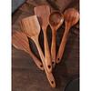 Free Shipping 5 Piece Set Of Wooden Spoon Spatula Soup Spoon Tableware Wooden Kitchen Utensils Set