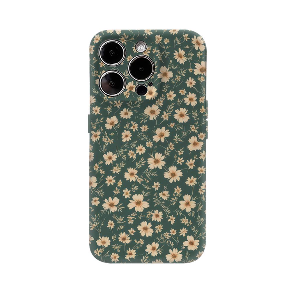 

Small Green Flower Pattern Phone Case for IPhone 16 15 14 13 12 11 X XS XR XSMAX 7 8 Pro Max Plus Double-layer Back Cover IPHONEXSMAX
