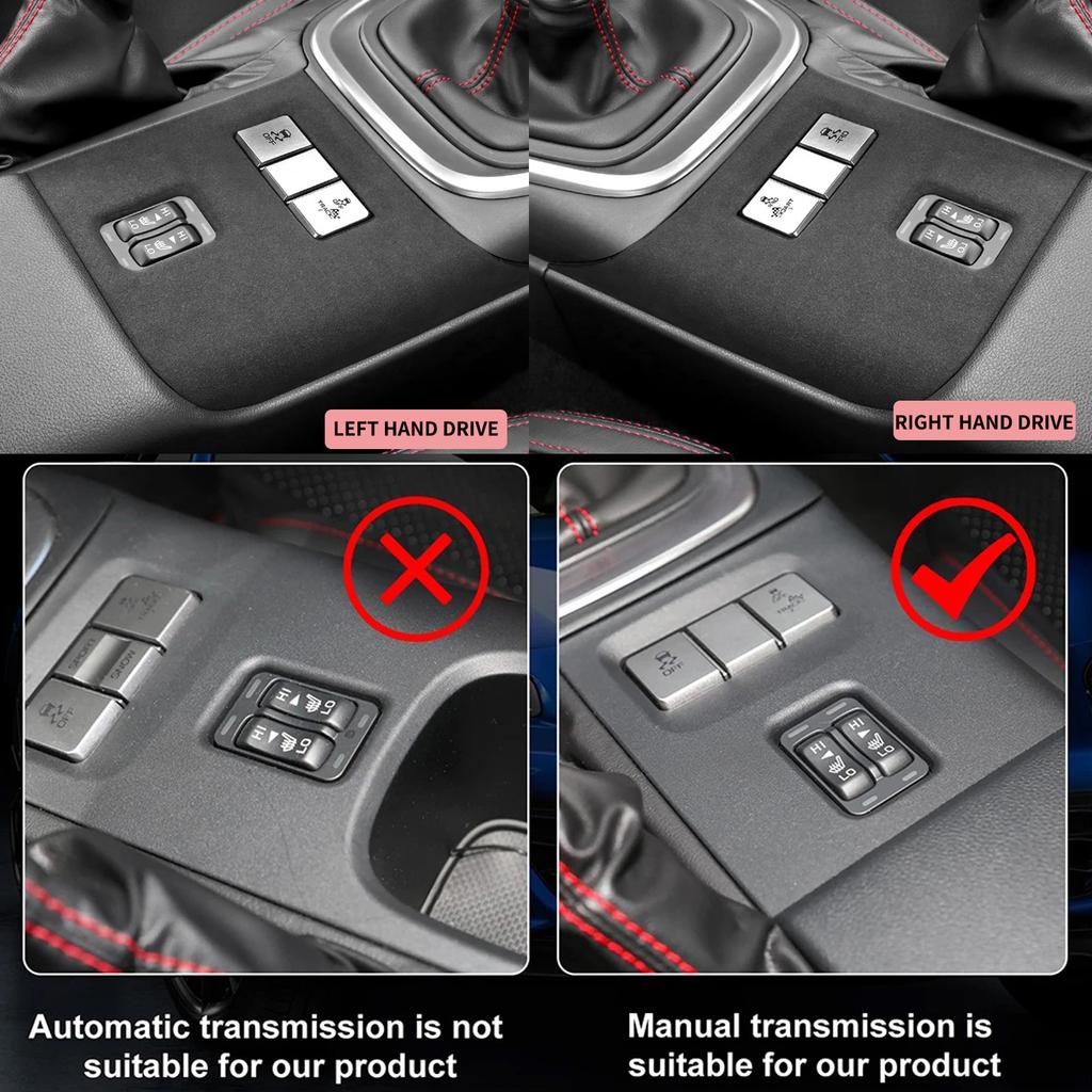 KUNGKIC For Subaru BRZ Toyota GR86 2025 2025 2025 2025 2025 Suede Protective Sticker Pad Protect Interior LHD RHD Accessories