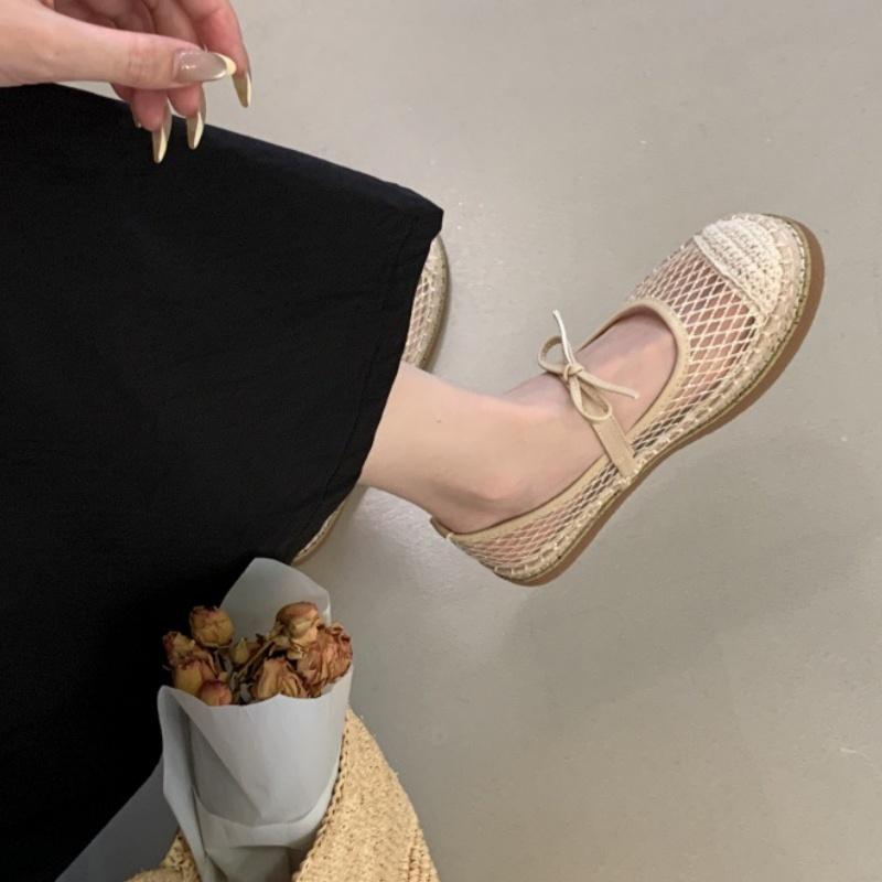 Fashion Summer New Mesh Women Flat Shoes 2025 Round Toe Shallow Mouth Comfy Casual Sandals Fashion Leisure Breathable Female Shoes