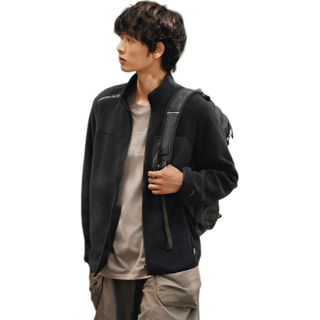 Li Ning Outdoor CF Fleece Warm Cardigan Jacket Men Outerwear AWDV825-2