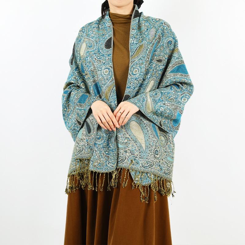 Spring and Autumn Mixed and matched scarf Shawl dual-purpose jacquard small cashew long towel travel photo long towel headscarf