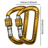 Carabiner Clip for Keychain Use, D Lock Outdoor Activities And Fishing