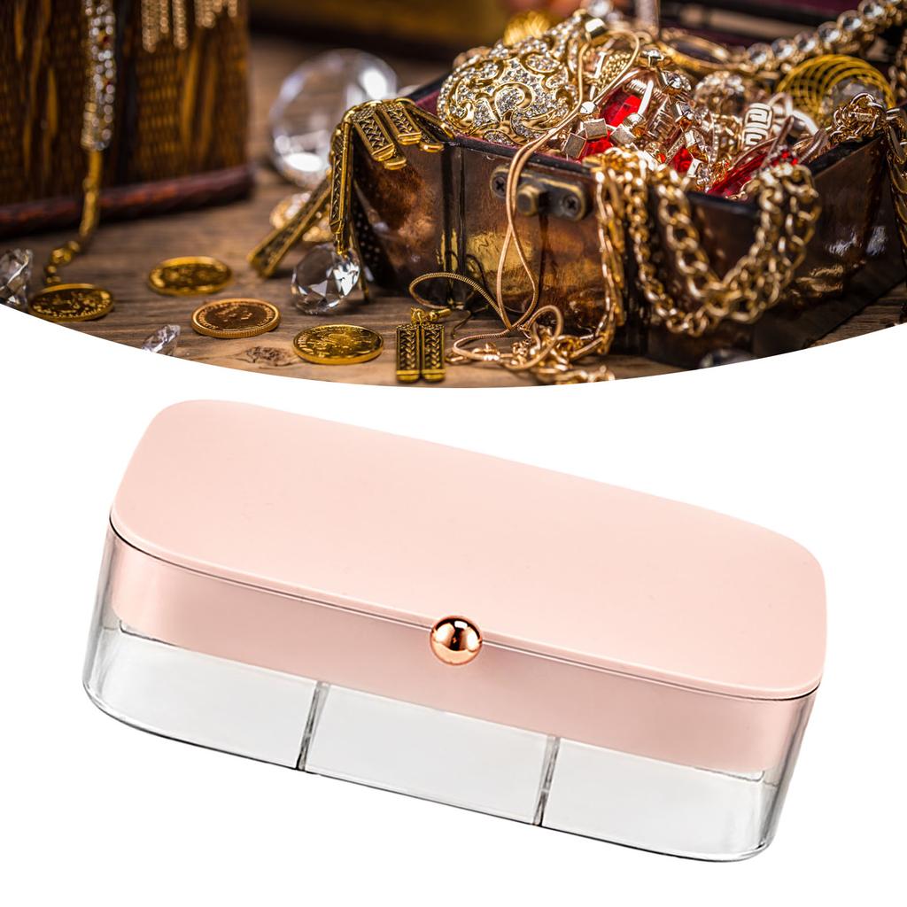 Portable Jewelry Box Multipurpose Large Capacity Multi Compartments Dustproof Protective Jewelry Travel Case for Home