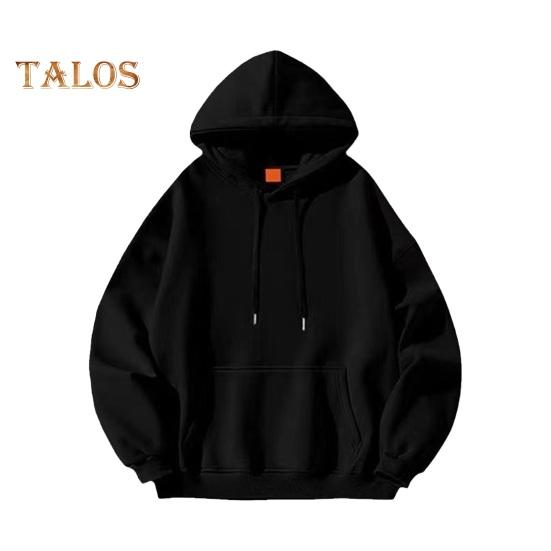 Men Fall Winter Hoodie with Big Front Pocket Solid Color Drawstring Long Sleeves Hooded Elastic Cuff And Hem Thin Daily Wear Casual Sport Top