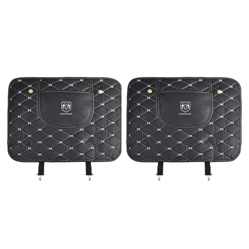 Car Seat Back Storage Protective Pad Prevent Kick Mat for Dodge NITRO SRT Charger Journey Ram 1500 Dart Dakota Durango Challeager