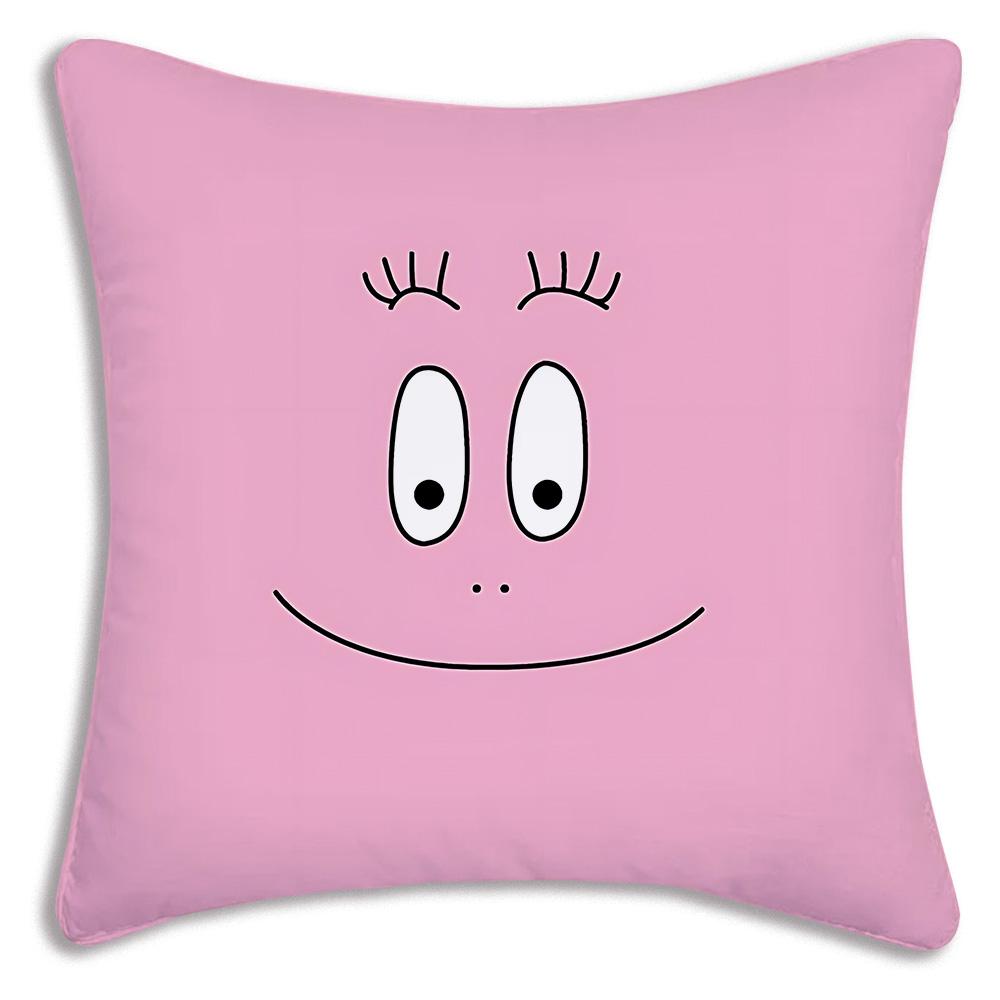 Anime B-Barbapapas Pillow Covers Cartoon Sofa Decorative Home Double-sided Printing Short Plush Cute Cushion Cover