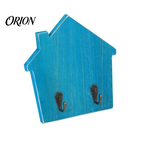 Self Adhesive Wood Hooks for Home House Shape Wall Storage Hook, Strong Traceless Decorative Entryway Organization And American Style Hanger