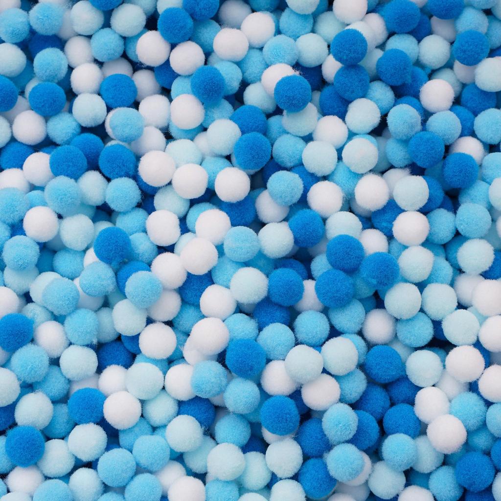 20-200 Stück Bunte Pompon-Plüschbälle Gemischte Farbe Kreatives Kinder-Handarbeitsmaterial Glitzer-Schaumstoffball DIY Bastelbedarf