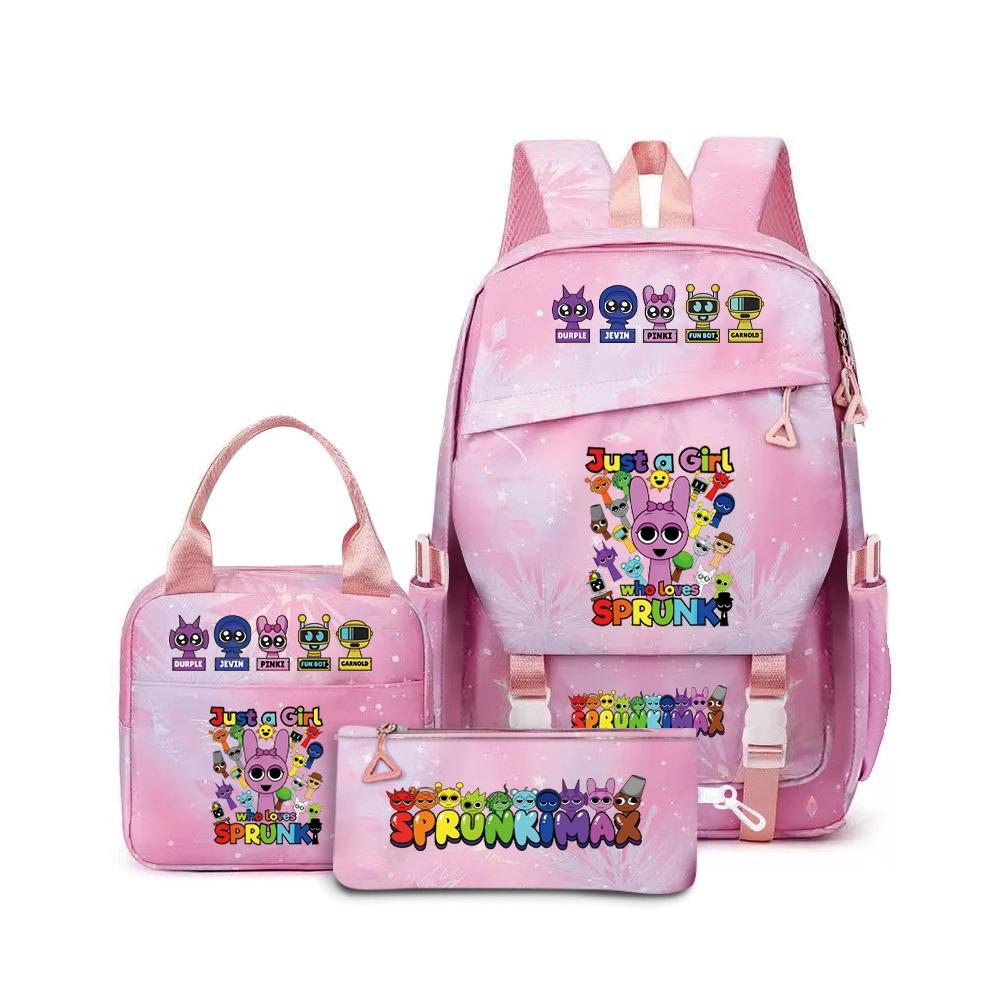 Sprunki Music Rhythm Box School Bag Game Backpack Junior High School Student Leisure Bag Travel Bag D