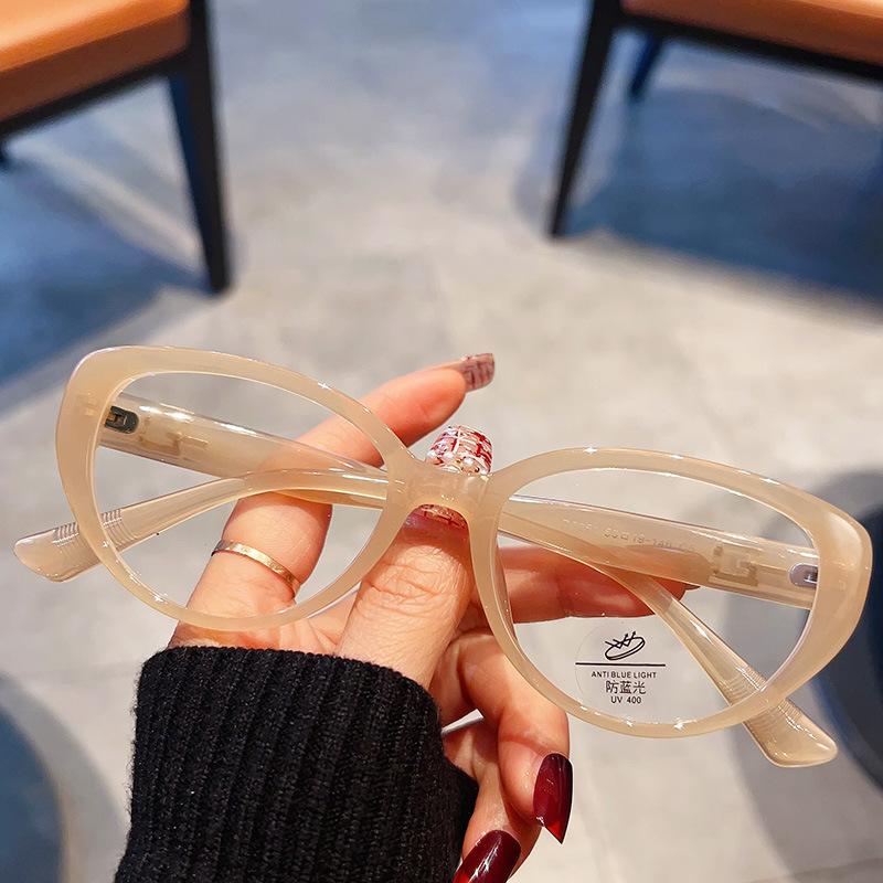 Vintage Anti Blue Light Optical Cat Eye Glasses Women For Female Myopia Prescription Frame Luxury Brand Designer  Frames