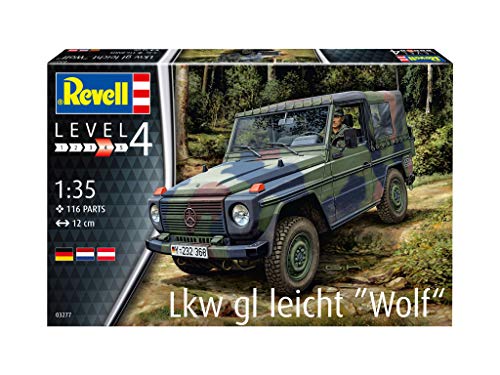German Revell 1/35 Scale German Army LKW Light Vehicle Wolf Plastic Model 03277
