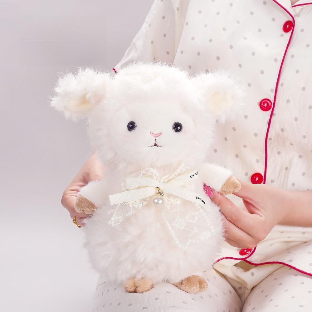 Plush Sheep Toy With Soft Polyester Fur For Girls And Kids
