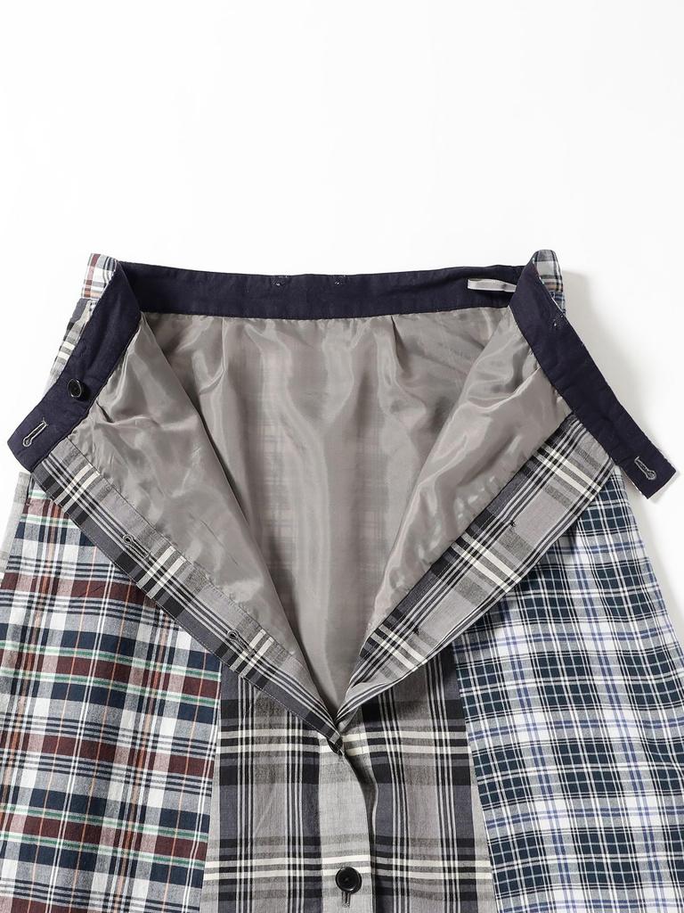 Rock Madras Check Crazy Skirt GRAU EINHEITSGRÖSSE 13270114803 [BEAMS BOY] Damen