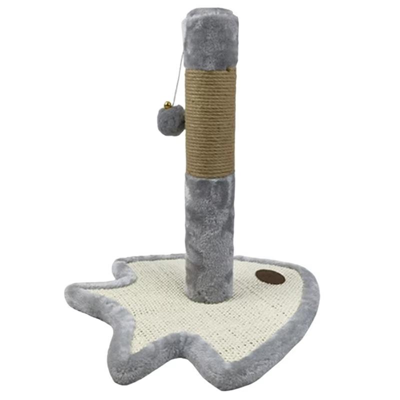 

M-Modern-Cat Scratcher Post Cute Fish Design Base Natural Sisal Cat Scratcher Featuring With Ball Anti Tilt Heavy Duty Pet Beds