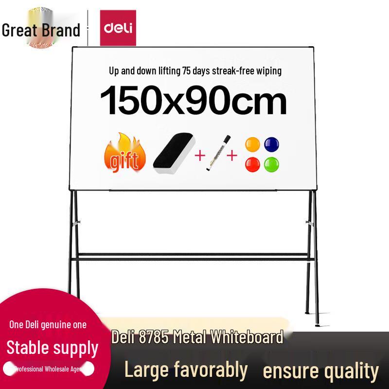 Deli 150x90cm Magnetic A-Frame Whiteboard