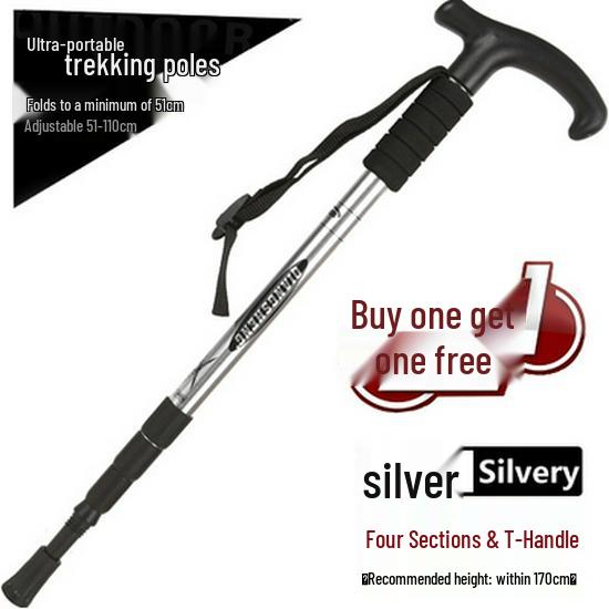 BOGO: Aluminum Telescopic Hiking Poles - Outdoor Travel Gear