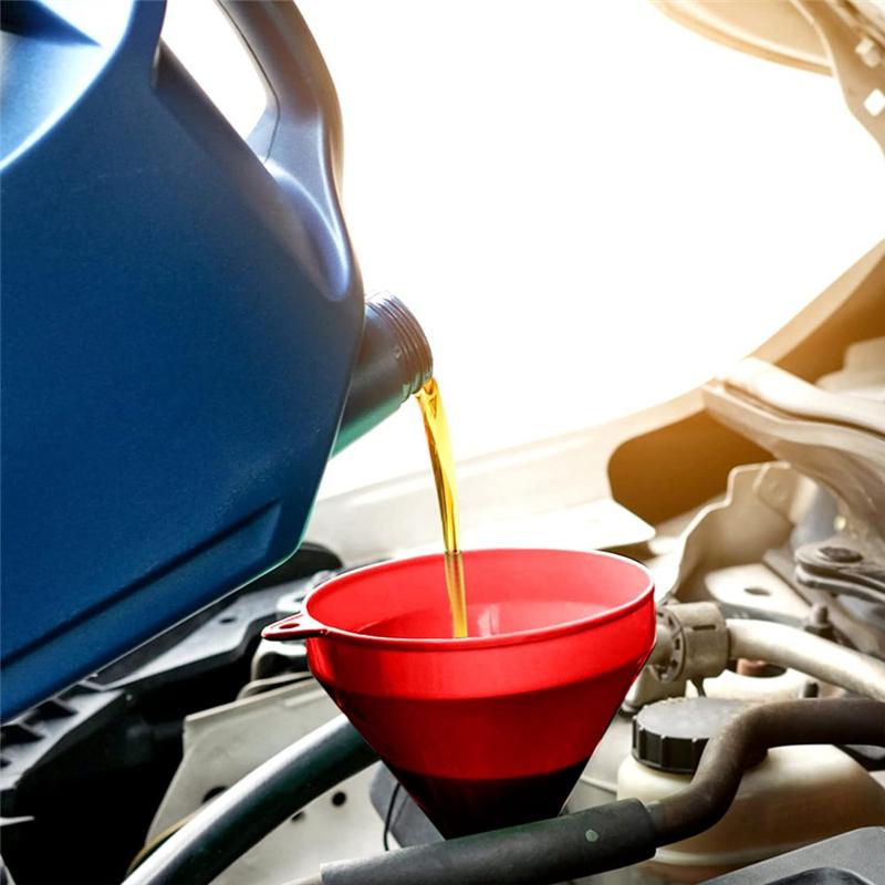 10 Stück Automobil-Trichter-Set, Kunststoff-Öltrichter mit langem Hals, Schnapptrichter, rechtwinklige Trichter, Kraftstofftrichter mit weiter Öffnung - A99D