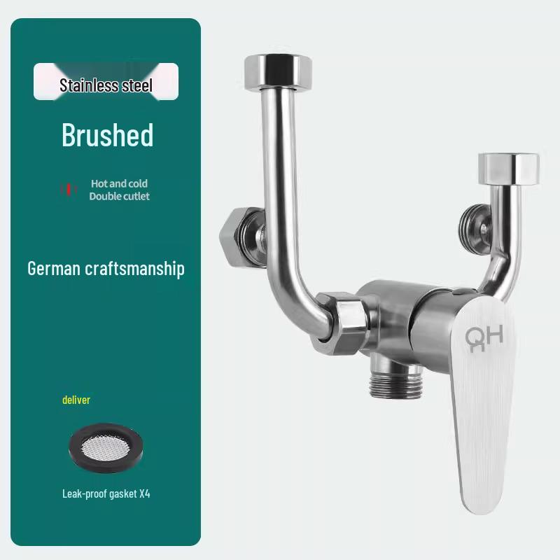 All-Copper U-Shaped Electric Water Heater Mixer & Shower Faucet Set with Pressure Boosting Valve