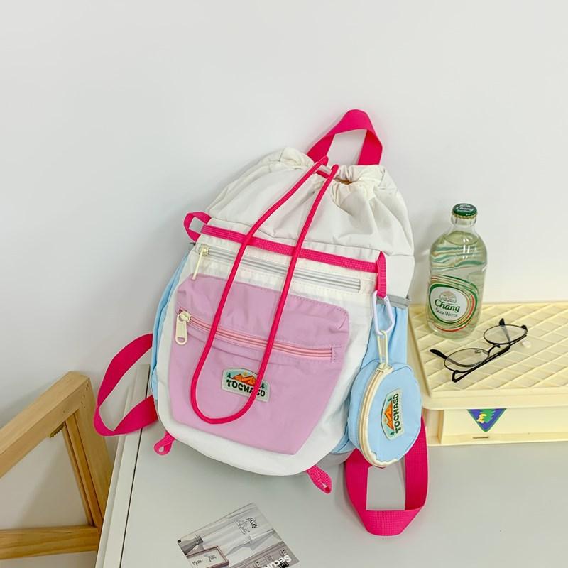 School bag summer cute foreign style dopamine leisure mountaineering light travel versatile outdoor shoulder back