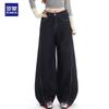 ROMON Women's Lyocell-Blend Loose Fit Wide-Leg Denim Jeans