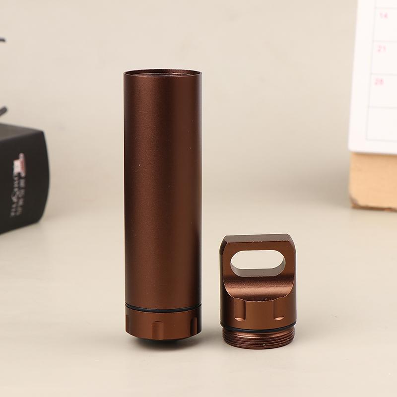 Portable Aluminum Alloy Waterproof Capsule Seal Bottle Outdoor Survival Pill Box Mini Tea Cans Container Sealed Tank Canister