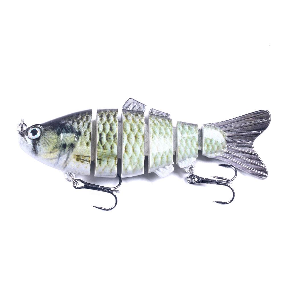 1pc 10CM-18G 6 Sections Multi Jointed Minnow Fishing Lures Swimbait Pike Lure