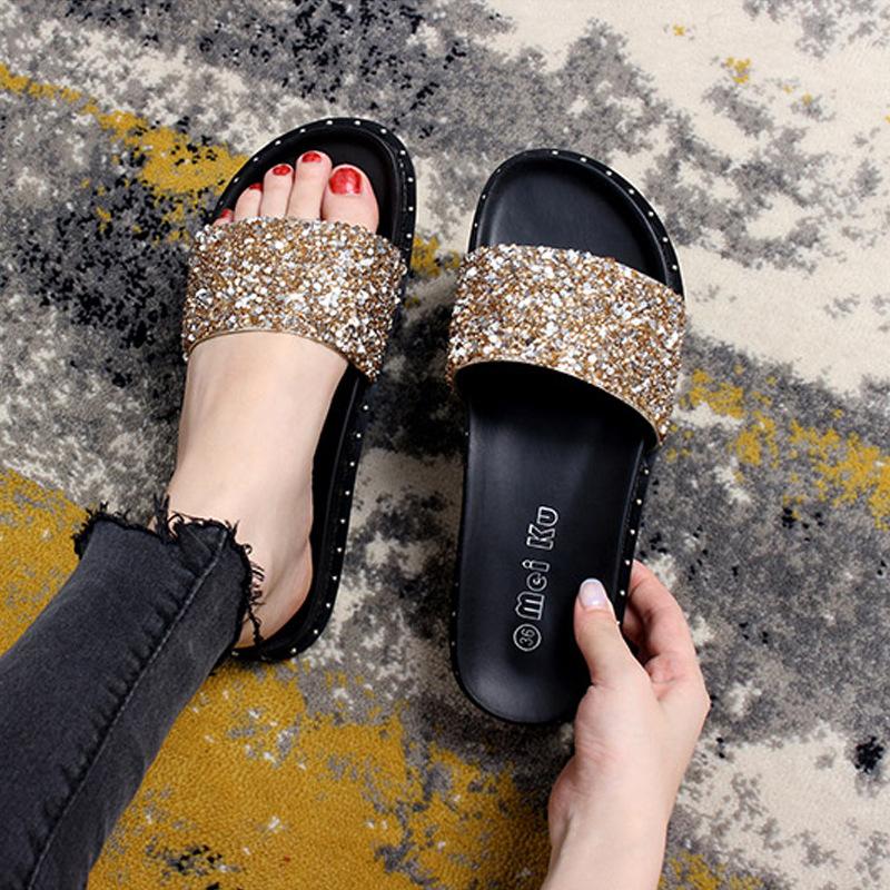 Large Size Cool Slippers Women's Summer Fashion Wear Versatile 2025 New Thick-soled Soft-soled Non-slip Travel Vacation Beach Shoes