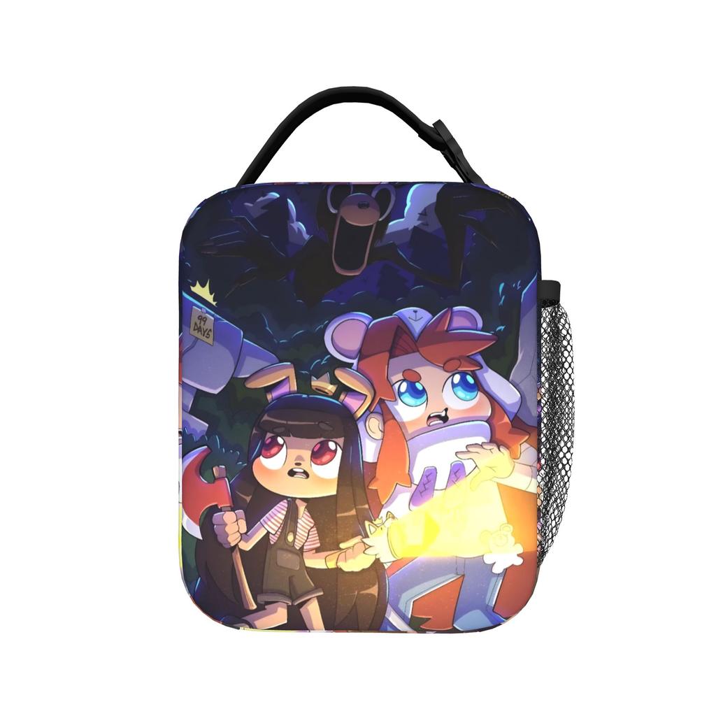 Tung Tung Tung Sahur Insulated Lunch Bags High Capacity Italian Brainrot Meme Meal Container Cooler Bag Tote Lunch Box Work