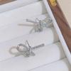Zirconia Bow Diamond Silver Stud Earrings - High-End Fashionable & Unique Design