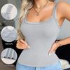 Spitzen-Tanktop für Damen Spaghettiträger Ärmelloses Camisole-Top mit integriertem BH