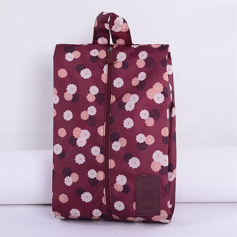 1pc Shoes Storage Zipper Bag Closet Organizer Non-woven Travel Portable Bag Waterproof Pocket Clothing Classified Hanging Bag