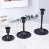 Antique Styles 3Piece Iron Candle Holders Stand Set Intricate Carving Design For Living Room Centerpieces Gift