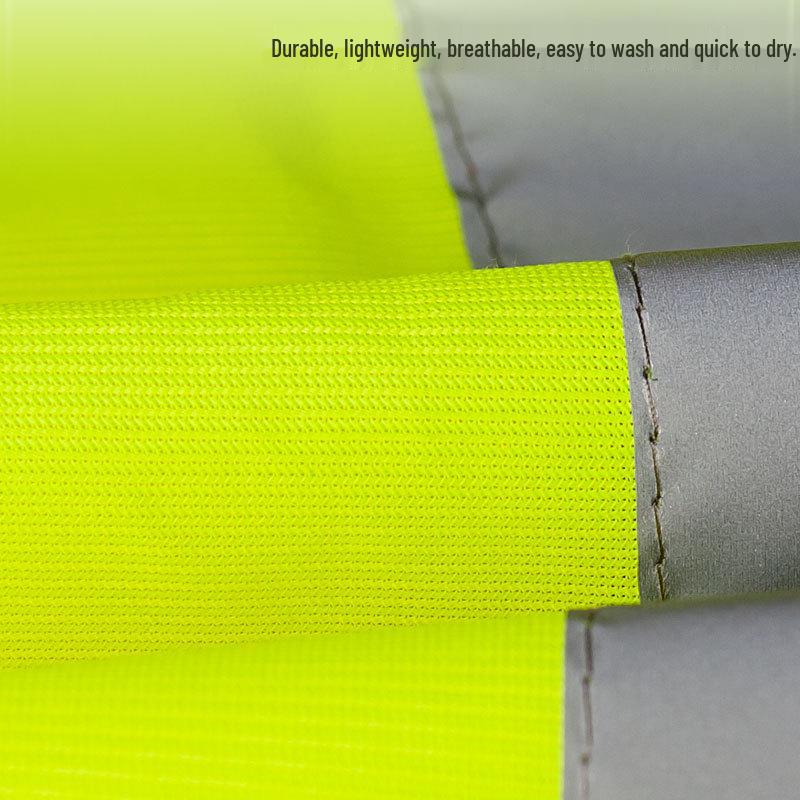 Reflective Yellow Safety Vest: Breathable Fluorescent Gear for Construction, Cycling, and Road Safety