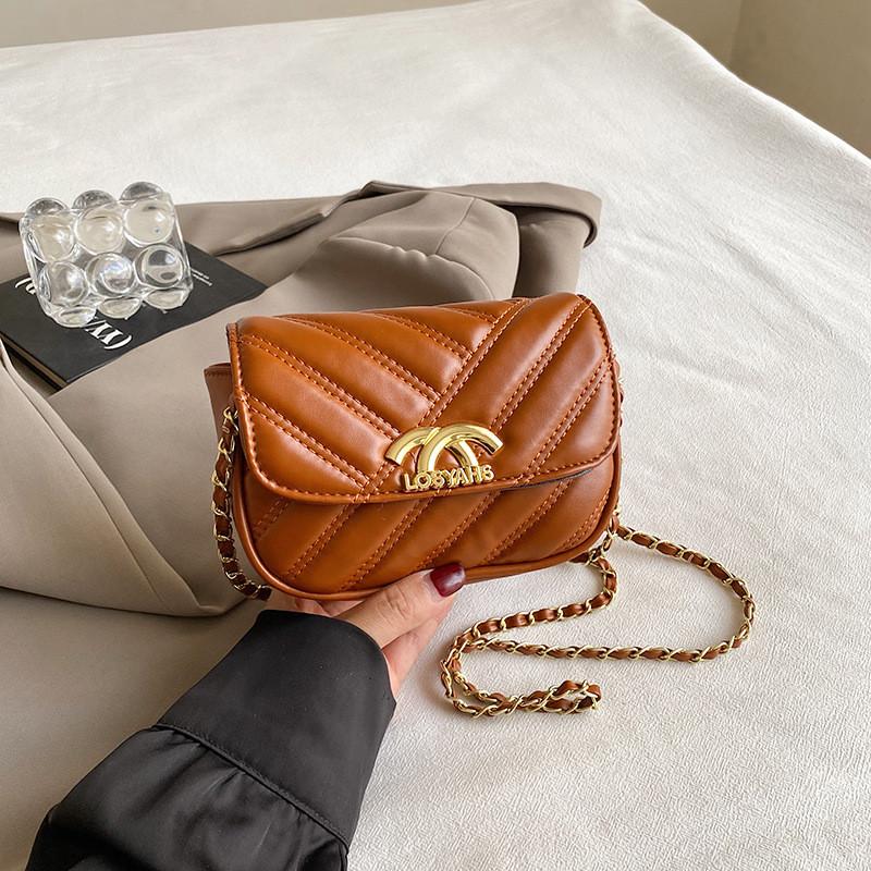 Stylish Street Fashion Small Square Bag Trendy Casual Crossbody Bag For Women коричневый