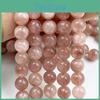 Pink Sunstone Chalcedony Optimized Icy With Rose Quartz Round Beads For Diy Jewelry