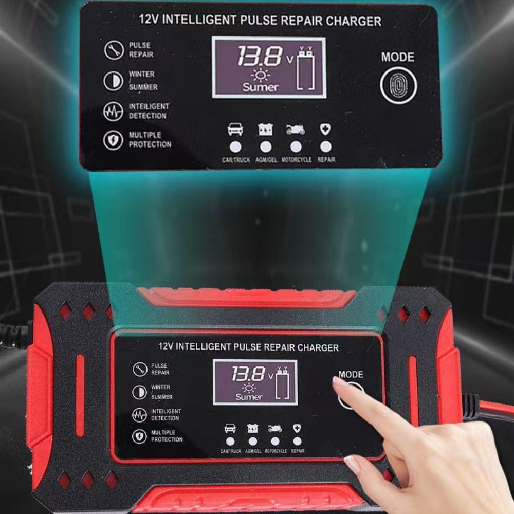 6A Output Motorcycle Battery Charging Unit Pulse Repair Battery Charger 12V  Battery Repair