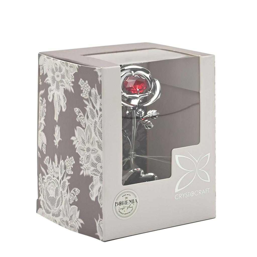 Crystocraft I Love You Rose Celebration Ornament