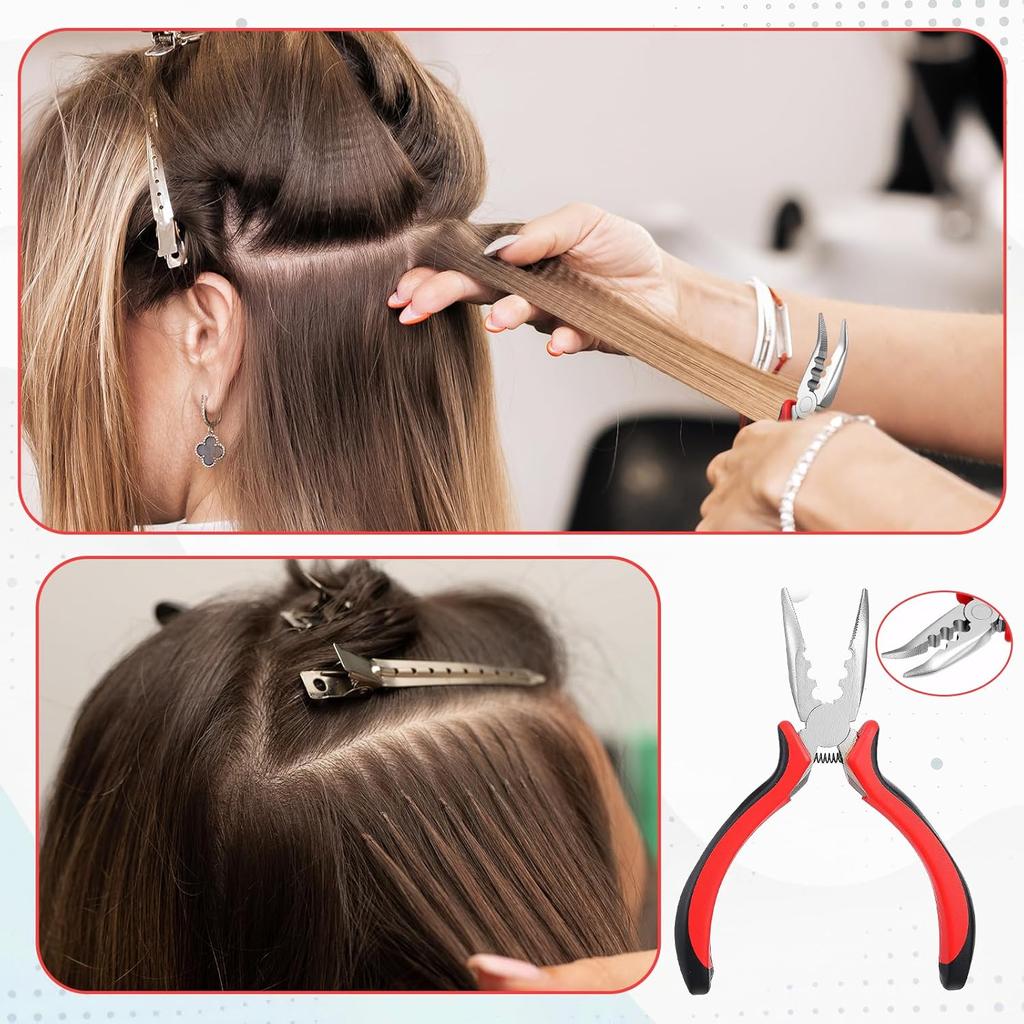 3 Hole Hair Extension Plier Professional Micro Nano Ring Plier for Hair Styling Opener and Removal Tool