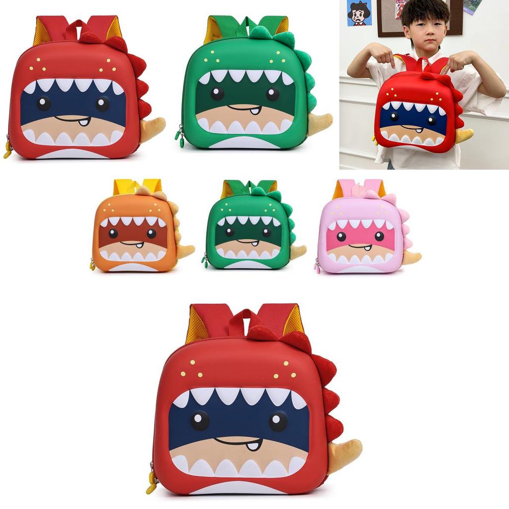 Toddler Dinosaur Egg Shell Backpack With Red Green Pink Colors For Education And Travel