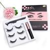 Private Label Magnetic Silk Eyelashes Custom Eyelash Magnetic Box 3D Mink Magnetic Eye Lashes Magnetic Eyeliner Set